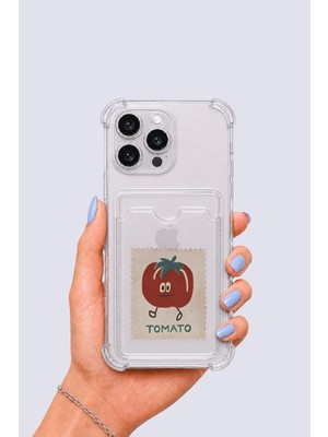 Ankaverse iPhone 15 Pro Max Kartlıklı Tomato Desenli Kılıf