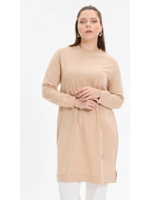 Kado Moda Basic Rahat Kalıp Uzun Kadın Tunik