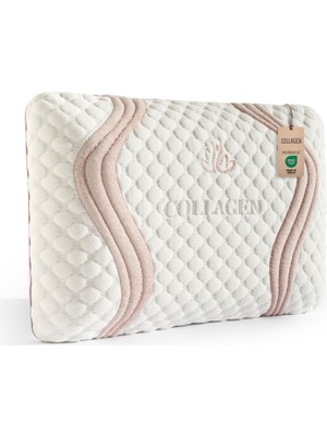 Viscotex Visco Ortopedik Boyun Destekli Hava Kanallı Kolajen Yastık, Güzellik Yastığı, 60X40X13 cm