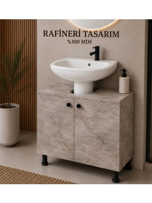 Rafineri Tasarım Asya Banyo Dolabı,lavabo Altı Dolap,ayaklı Lavabo Dolabı,modern Lavabo Altı Ünite %100 Mdf