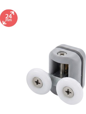 Eym Duşakabin Tekerleği Üst Tekerlek 24 mm Çapında Suya Dayanıklı Modern Tasarım
