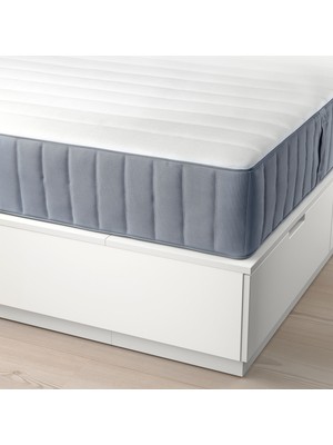 IKEA Çift Kişilik Çekmeceli Karyola Iskeleti 140X200 cm Beyaz - Modern Iskandinav Tarzı Ahşap Yatak Odası Karyolası (Yatak/şilte Hariç)
