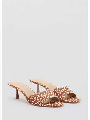 Mango Bambi-Print Calf Hair Heeled Sandal