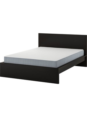 IKEA Çift Kişilik Karyola Iskeleti 140X200 cm Huş - Modern Iskandinav Tarzı Ahşap Yatak Odası Karyolası (Yatak/şilte Hariç)