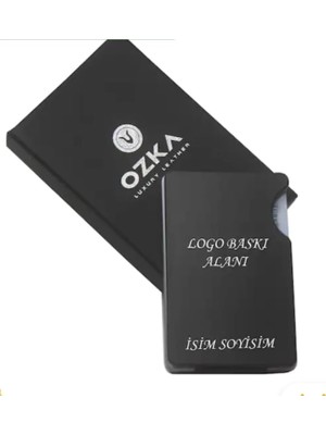 Özka Leather Kendin Tasarla Isme Özel Metal Kredi Kartlık