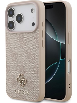 iPhone 18 Pro Uyumlu Kılıf Guess Orjinal Lisanslı M-Safe Şarj Özellikli Small 4g Classic Kapak Pembe