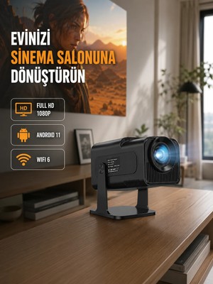 Aesco 1.5 kg Ağırlığında, 4500 Retro Oyunlu Multimedya Projektör Yeni Nesil
