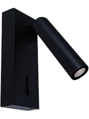 Ack 3W LED Duvar Aplik Beyaz Işık 6500K Siyah Kasa AH09-00501