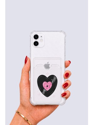 Ankaverse iPhone 12 Kartlıklı Vinly Desenli Kılıf