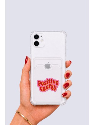 Ankaverse iPhone 11 Kartlıklı Pozitif Enerji Desenli Kılıf