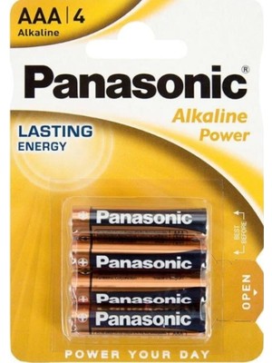 Panasonic Aaa Alkalin Pil 4lü Paket 1,5V Ince Kalem Uzun Ömür
