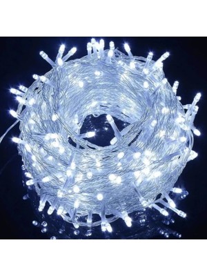Benar Yılbaşı Süs LED Işık Beyaz 10MT 100 LED 220V Iç Mekan Eklenebilir