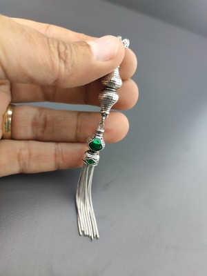 İskeçe Tesbih 475 Ayar Gümüş Tesbih Püskülü BLK2038