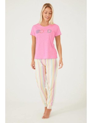 Arnetta Pembe Kadın Kısa Kol Pijama Takım