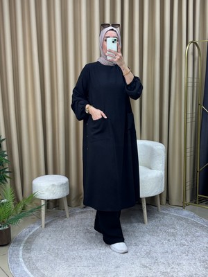 Çıtçıtlı Tunik Pantolon Takım
