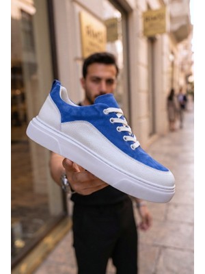 Zerenyus ZRK-X12X Yüksek Kalite Kalın Taban Beyaz Sax Günlük Erkek Sneaker