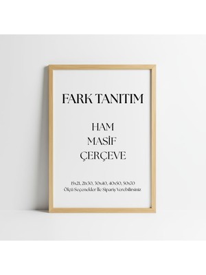 Brf Store Su Store Fark Tanıtım Premium Masif Çam Çerçeve - 3mm Mdf Arkalık - 500 Mikron Kırılmaz Şeffaf Pvc Ö