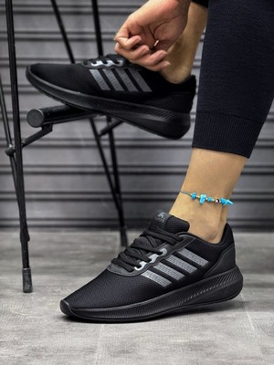 Homiro Unisex Fuspetli Spor Ayakkabı-Siyah-Beyaz
