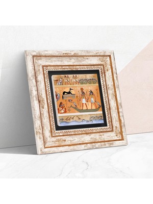 Brf Store Su Store Pinecone Stone Antik Mısır Taş Duvar Tablosu - Çerçeveli Taş Tablo - Dekoratif Duvar Sanatı