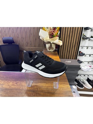 Homiro Unisex Poli Taban Spor Sneaker Ayakkabı-Siyah