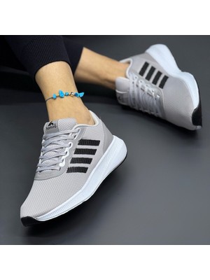 Homiro Unisex Fuspetli Spor Ayakkabı-Siyah-Beyaz