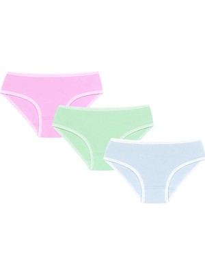 Organickid Ease Kız Çocuk Yeşil/lila/mavi Iç Çamaşır Set 3'lü
