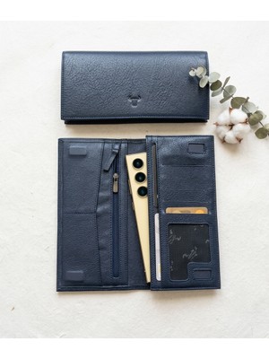 Passtell %100 Hakiki Deri Unisex Model Telefon Koymalı Büyük Boy Cüzdan ve El Portföyü 19,5*9,5 cm