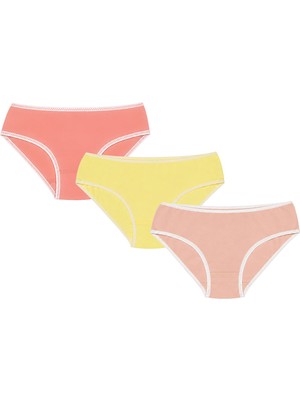 Organickid Ease Kız Çocuk Pembe/pudra/sarı Iç Çamaşır Set 3'lü