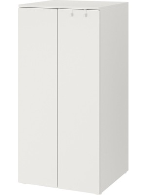 IKEA Modern Beyaz Bebek/çocuk Gardırop 60X57X123 cm - Iskandinav Tarzı Sağlam Ahşap Çocuk Odası Dolabı - Modüler Depolamalı Yapı