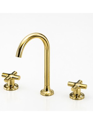 Villeroy & Boch 3 Delikli Lavabo Bataryası (Gold / Altın)