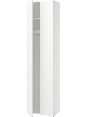 IKEA Modern Beyaz Bebek/çocuk Gardırop 60X42X236 cm - Iskandinav Tarzı Sağlam Ahşap Çocuk Odası Dolabı - Modüler Depolamalı Yapı