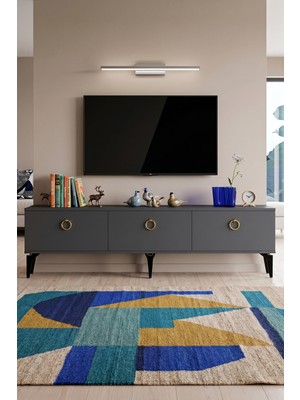 Yumedi Design TSB8001A - Demet Tv Stand , Tv Sehpası 180CM Antrasit