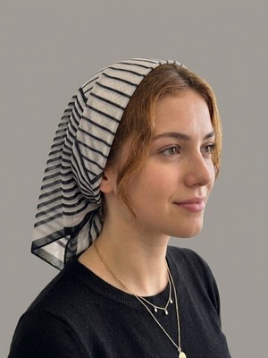 Gistoria 58X58 cm Şifon Desenli Bandana