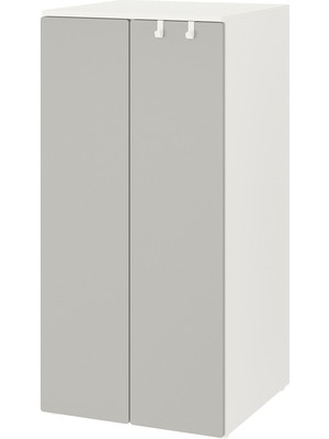 IKEA Modern Beyaz Bebek/çocuk Gardırop 60X57X123 cm - Iskandinav Tarzı Sağlam Ahşap Çocuk Odası Dolabı - Modüler Depolamalı Yapı