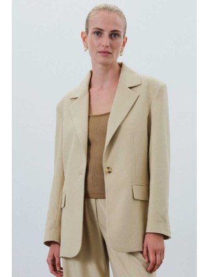 Mısırlı Sarı Cep Detaylı Blazer Kadın Ceket
