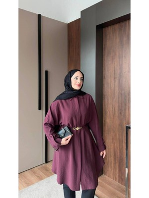 Salisburys Molly Nelly Kadın Kemerli Uzun Kap Tunik