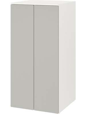 IKEA Modern Beyaz Bebek/çocuk Gardırop 60X57X123 cm - Iskandinav Tarzı Sağlam Ahşap Çocuk Odası Dolabı - Modüler Depolamalı Yapı