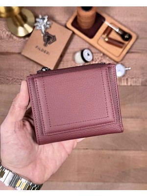Fil Deri Hakiki Deri Fonksiyonel Fermuarlı Küçük Kadın Cüzdan 2150