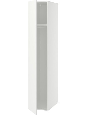 IKEA Modern Beyaz Bebek/çocuk Gardırop 40X62X200 cm - Iskandinav Tarzı Sağlam Ahşap Çocuk Odası Dolabı - Modüler Depolamalı Yapı