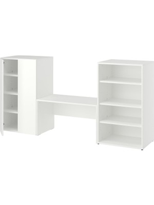 IKEA Modern Beyaz Bebek/çocuk Gardırop 210X42X100 cm - Iskandinav Tarzı Sağlam Ahşap Çocuk Odası Dolabı - Modüler Depolamalı Yapı