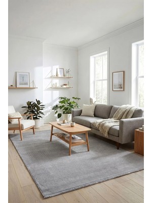 Naar Velar 3603 Gri Yumuşak Dokulu Modern Salon Halısı
