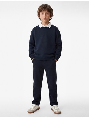 Koton Uzun Kollu Okul Gömleği Yaka Oversize Okul Sweatshirt