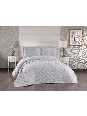 Rani Mobilya Rani Home Çift Kişilik Yatak Örtüsü Seti Gri CC-6261