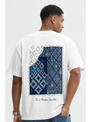 Respire Erkek Ffb Nakış Detaylı Oversize T-Shirt Ekru