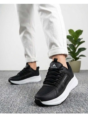 Homiro Unisex Fuspetli Spor Ayakkabı - Siyah Kırmızı