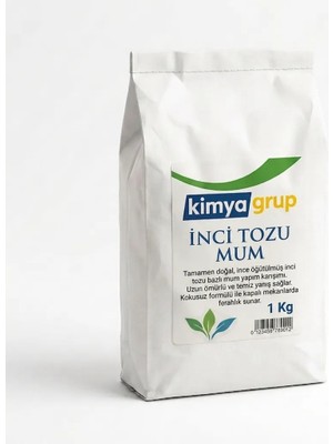 Kimya Grup Kokusuz İnci Tozu Mum 1 Kg | Bitkisel İçerikli Dekoratif Mum Yapımı