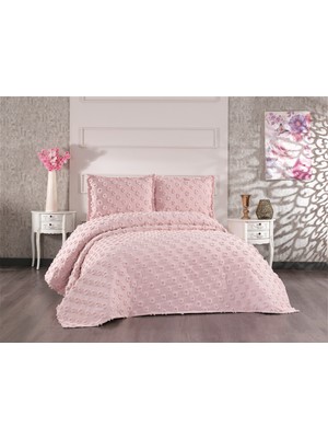 Rani Mobilya Rani Home Çift Kişilik Yatak Örtüsü Seti Pudra CC-6259
