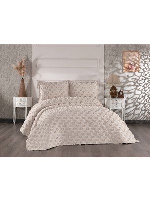Rani Mobilya Rani Home Çift Kişilik Yatak Örtüsü Seti Kapuçino CC-6260