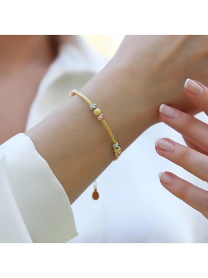 Necati Gün Toplu Gold Kaplama Gümüş Dorika Bileklik