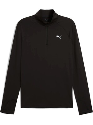 Puma Erkek Siyah Puma Run Veloty Cldspn 1/4 Zıp M Siyah Erkek T-Shirt